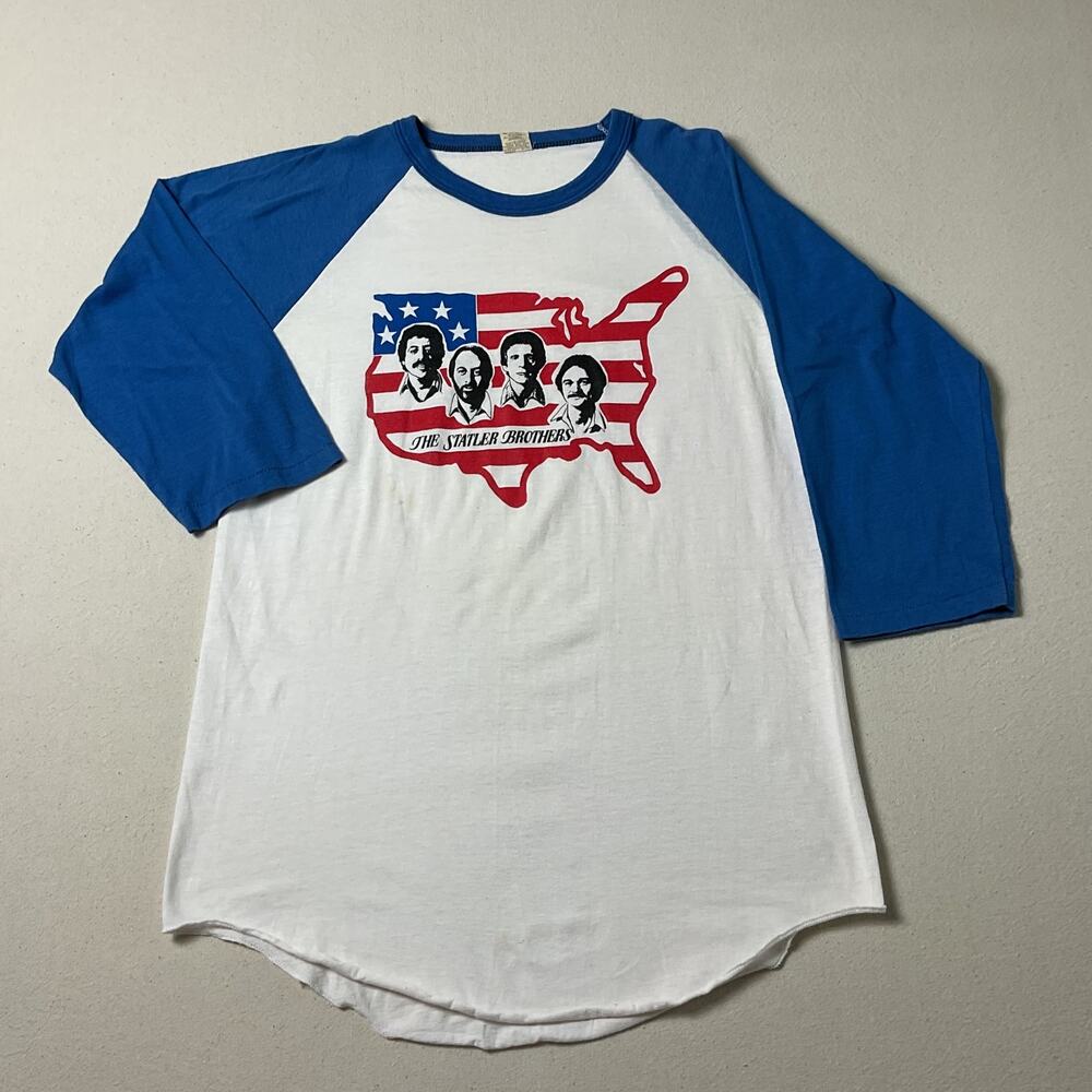 Vintage Screen Stars Mens Size M The Statler Brothers America White Shirt